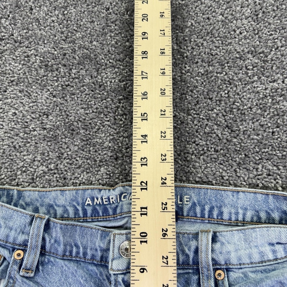 American Eagle Jeans Womens 12 Long Blue High Rise Barrel Relaxed Tapered Denim - Picture 4 of 9